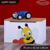 Box na hračky Happy KNZ01 - včelka se srdcem (Barva bílá)