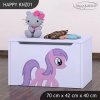 Box na hračky Happy KNZ01 - růžový pony (Barva bílá)