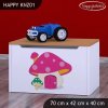 Box na hračky Happy KNZ01 - růžový hříbeček (Barva bílá)