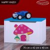 Box na hračky Happy KNZ01 - růžový hříbeček (Barva bílá)