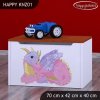 Box na hračky Happy KNZ01 - růžový dráček (Barva bílá)