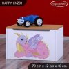 Box na hračky Happy KNZ01 - růžový dráček (Barva bílá)