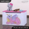 Box na hračky Happy KNZ01 - růžový dráček (Barva bílá)