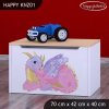 Box na hračky Happy KNZ01 - růžový dráček (Barva bílá)