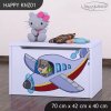 Box na hračky Happy KNZ01 - letadlo (Barva bílá)