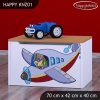 Box na hračky Happy KNZ01 - letadlo (Barva bílá)
