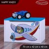 Box na hračky Happy KNZ01 - letadlo (Barva bílá)