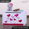Box na hračky Happy KNZ01 - srdíčka (Barva bílá)