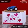 Box na hračky Happy KNZ01 - srdíčka (Barva bílá)