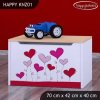 Box na hračky Happy KNZ01 - srdíčka (Barva bílá)