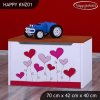 Box na hračky Happy KNZ01 - srdíčka (Barva bílá)