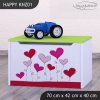 Box na hračky Happy KNZ01 - srdíčka (Barva bílá)
