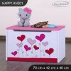 Box na hračky Happy KNZ01 - srdíčka (Barva bílá)