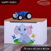 Box na hračky Happy KNZ01 - sloník (Barva bílá)