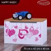 Box na hračky Happy KNZ01 - padající srdce (Barva bílá)