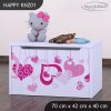 Box na hračky Happy KNZ01 - padající srdce (Barva bílá)