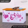 Box na hračky Happy KNZ01 - padající srdce (Barva bílá)