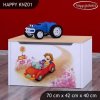 Box na hračky Happy KNZ01 - zpívající auto (Barva bílá)