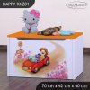 Box na hračky Happy KNZ01 - zpívající auto (Barva bílá)