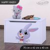 Box na hračky Happy KNZ01 - super zajíček (Barva bílá)