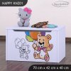 Box na hračky Happy KNZ01 - šťastný medvídek (Barva bílá)