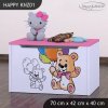 Box na hračky Happy KNZ01 - šťastný medvídek (Barva bílá)
