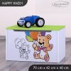 Box na hračky Happy KNZ01 - šťastný medvídek (Barva bílá)