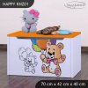 Box na hračky Happy KNZ01 - šťastný medvídek (Barva bílá)