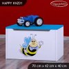 Box na hračky Happy KNZ01 - usměvavá včelka (Barva bílá)