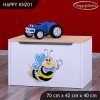 Box na hračky Happy KNZ01 - usměvavá včelka (Barva bílá)