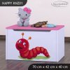 Box na hračky Happy KNZ01 - veselá housenka (Barva bílá)