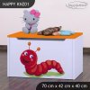 Box na hračky Happy KNZ01 - veselá housenka (Barva bílá)