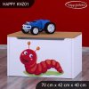 Box na hračky Happy KNZ01 - veselá housenka (Barva bílá)