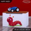 Box na hračky Happy KNZ01 - veselá housenka (Barva bílá)