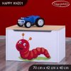 Box na hračky Happy KNZ01 - veselá housenka (Barva bílá)