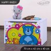 Box na hračky Happy KNZ01 - veselý medvídek (Barva bílá)