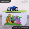 Box na hračky Happy KNZ01 - veselý zvěřinec (Barva bílá)