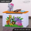 Box na hračky Happy KNZ01 - veselý zvěřinec (Barva bílá)