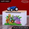 Box na hračky Happy KNZ01 - veselý zvěřinec (Barva bílá)