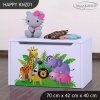 Box na hračky Happy KNZ01 - veselý zvěřinec (Barva bílá)