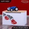 Box na hračky Happy KNZ01 - závod F1 (Barva bílá)