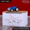 Box na hračky Happy KNZ01 - zamilovaní králíčci (Barva bílá)