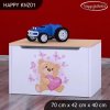 Box na hračky Happy KNZ01 - zamilovaný medvídek (Barva bílá)