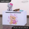 Box na hračky Happy KNZ01 - zamilovaný medvídek (Barva bílá)