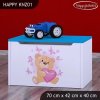 Box na hračky Happy KNZ01 - zamilovaný medvídek (Barva bílá)