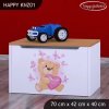 Box na hračky Happy KNZ01 - zamilovaný medvídek (Barva bílá)