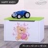 Box na hračky Happy KNZ01 - zamilovaný medvídek (Barva bílá)