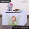 Box na hračky Happy KNZ01 - zelená čarodějka (Barva bílá)
