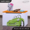Box na hračky Happy KNZ01 - zelené auto (Barva bílá)
