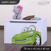 Box na hračky Happy KNZ01 - zelené auto (Barva bílá)